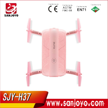 Rosa JJRC H37 ELFIE LOVE Drone selfie dobrável com câmera de 2MP Altitude Hold WiFI FPV Quadcopter Presente para namorados